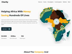 Веб страниц Африка адоптив, десктоп - мобаил
