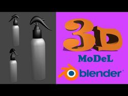3д модель с анимацией - распылитель-blender-превью