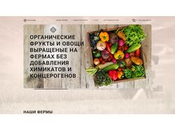 Сайт компании по выращиванию органических овощей