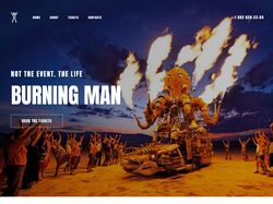 Верстка сайта Burning Man