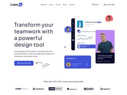 Верстка сайта Collab.io