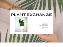 Лендинг для мероприятия "Plants exhange"