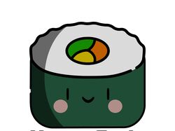Логотип в минималистичном стиле "Happy Sushi"