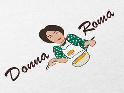 Логотип для кафе "Donna Roma"