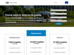 Дизайн сайта автобусов Solaris