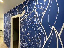 роспись стены в танцевальной студии