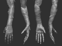 Дизайн рук (мумия, гуманоидная лягушка, робот)