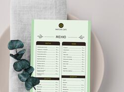 Дизайн меню для Matcha cafe