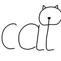 Кошка из слова cat нарисовать