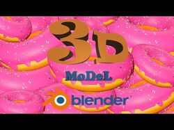 Пончик - 3D модель -blender
