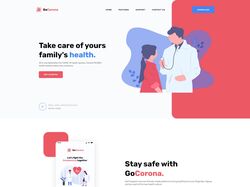 Адаптивная верстка landingPage GoCorona