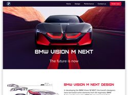 Концепт лендинга для автомобиля DMW Vision M NEXT