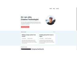 Адаптивная верстка Personal blog pages "John"