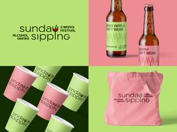 Брендинг для фестиваля напитков Sunday Sipping