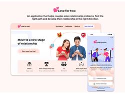 UI/UX Desktop&Mobile, project "Love for two"