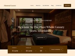Адаптивная вёрстка страницы отеля "Diamond Luxury"
