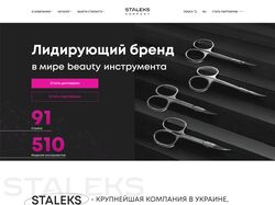 Website page design for Staleks company