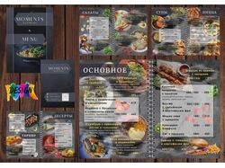 Меню, визитки, флаеры, наклейки