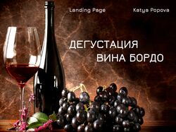 Лендинг на тему: дегустация вина Бордо в Sangioves