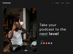Castaway  сайт подкастов html/scss/js верстка