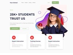 Адаптивная верстка онлайн школи Your School