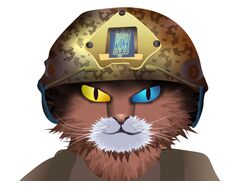 Иллюстрация. Военный кот