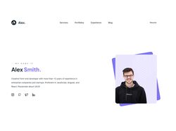 Адаптивний сайт портфоліо Alex