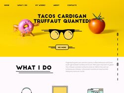 Landing page, слайдер-визитка Pink Donut(desktop)