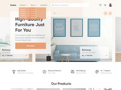 Магазин Мебели (Furniture Shop Landing Page)
