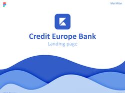 Дизайн сайта для Credit Europe Bank | landing page