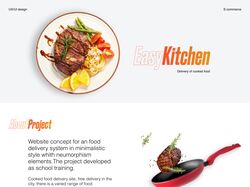 Дизайн сайта доставки еды EasyKitchen