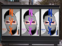 Уличный постер косметики NYX