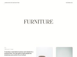 Landing page for Furniture store