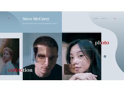 Шапка сайта-визитки для современного фотографа