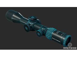Game-ready model of the rifle scope