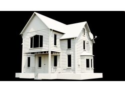 3D модель дома с небольшим износом