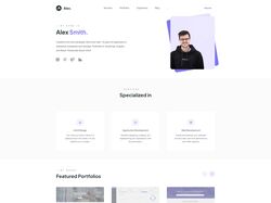 Адаптивная вёрстка портфолио Alex