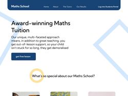 Landing page для онлайн школи математики