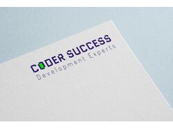 Logo Coder Success. Логотип для ИТ фирмы.