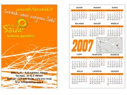 Карманный календарь для туристической фирмы
