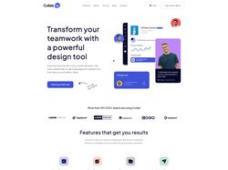 Адаптивная верстка и анимация сайта Collab.Io