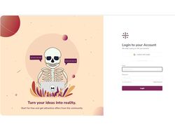 Логин макет Skull Login page