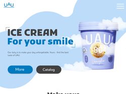 Landingpage інтернет-магазину морозива.