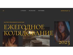 Промо сайт для музыкального мероприятия