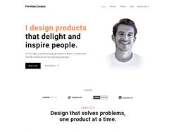 Адаптивная верстка и анимация "PortfolioCreator"