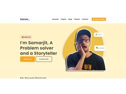 Верстка сайта портфолио для Самарджита