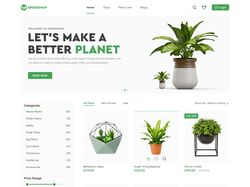Адаптивная верстка Интернет-магазинa "Green Shop"