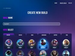 Сайт для создания Builds по игре Mobile legend