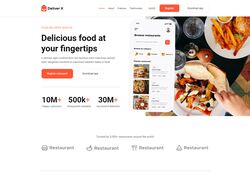 Адаптивная верстка и анимация lendingPa "DeliverX"