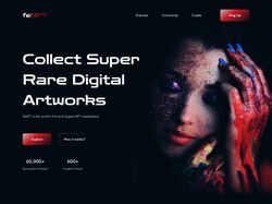 Отзывчивая вёрстка landing page feNFT